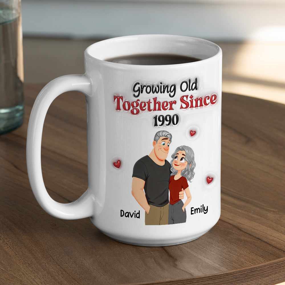 Custom Anniversary Keepsake Gifts For Couple • Partners In Annoyance - Personalized 3D Inflated Effect Mug