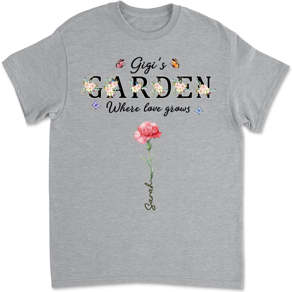 Custom Christmas & Birthday Gift for Grandma • Grandma Garden - Personalized Shirt