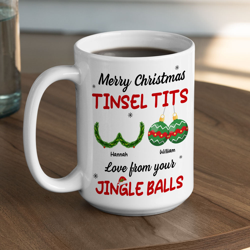 Custom Anniversary Keepsake Gifts For Couple • Jingle Balls - Personalized Coffee Mug