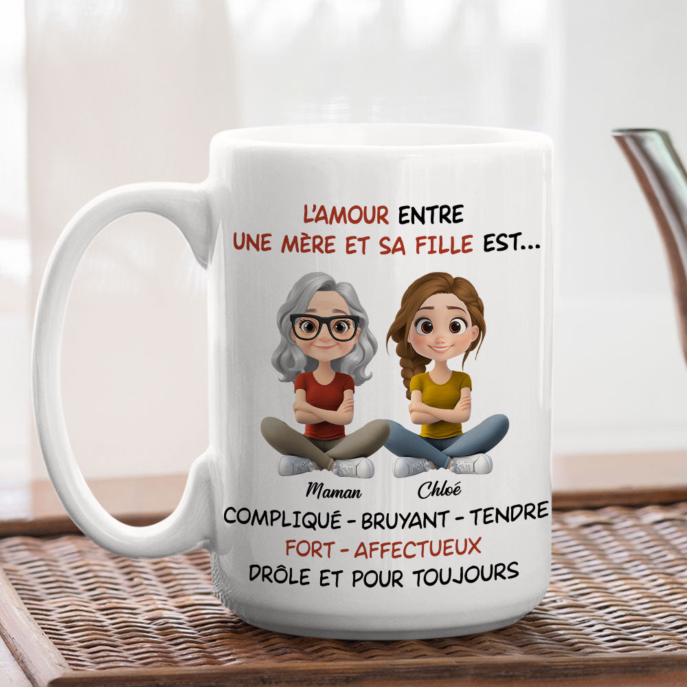 Custom Mother's Day Gift for Daughter • Complicated Noisy Tender French - Personalized Coffee Mug