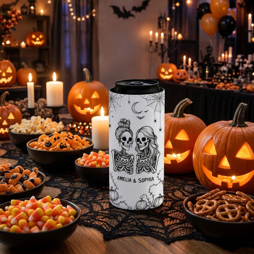 Partners in Fright - Personalized Skinny Can Cooler