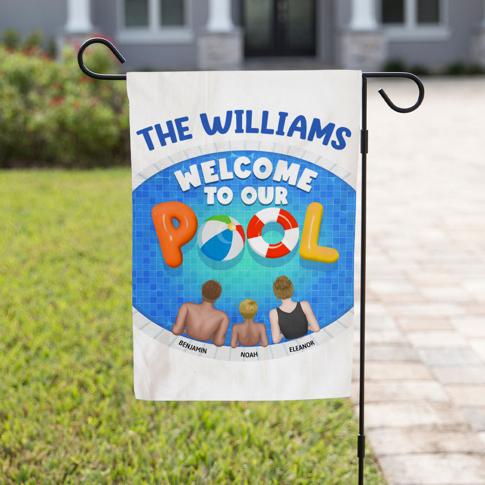 We Are In The Pool - Personalized Flag
