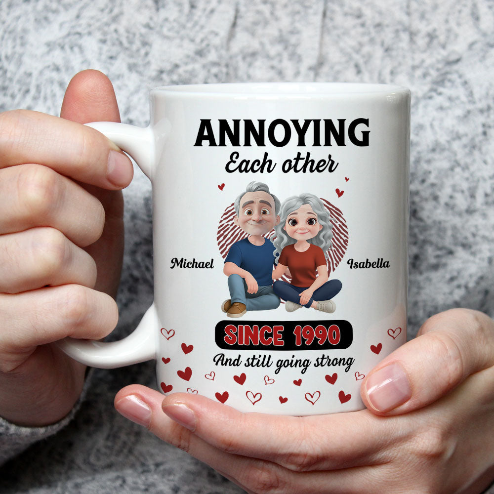 Custom Anniversary Keepsake Gifts For Couple • Annoying Each Other - Personalized Coffee Mug