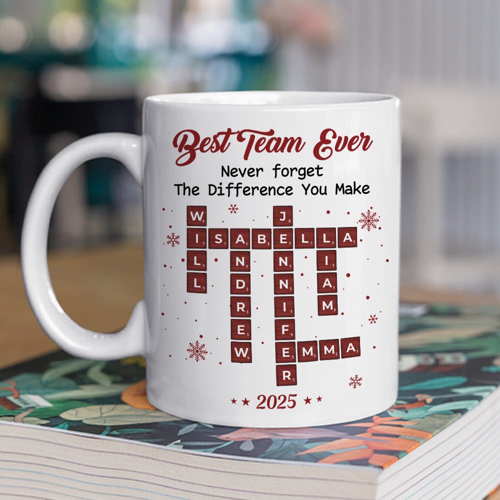 Custom Coworker, Christmas & Birthday Team Appreciation Gift • The Team That Shines Always - Personalized Coffee Mug