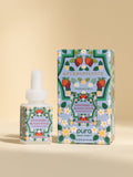 Anthropologie Strawberry & Blonde Wood fragrance vial and packaging on a beige background