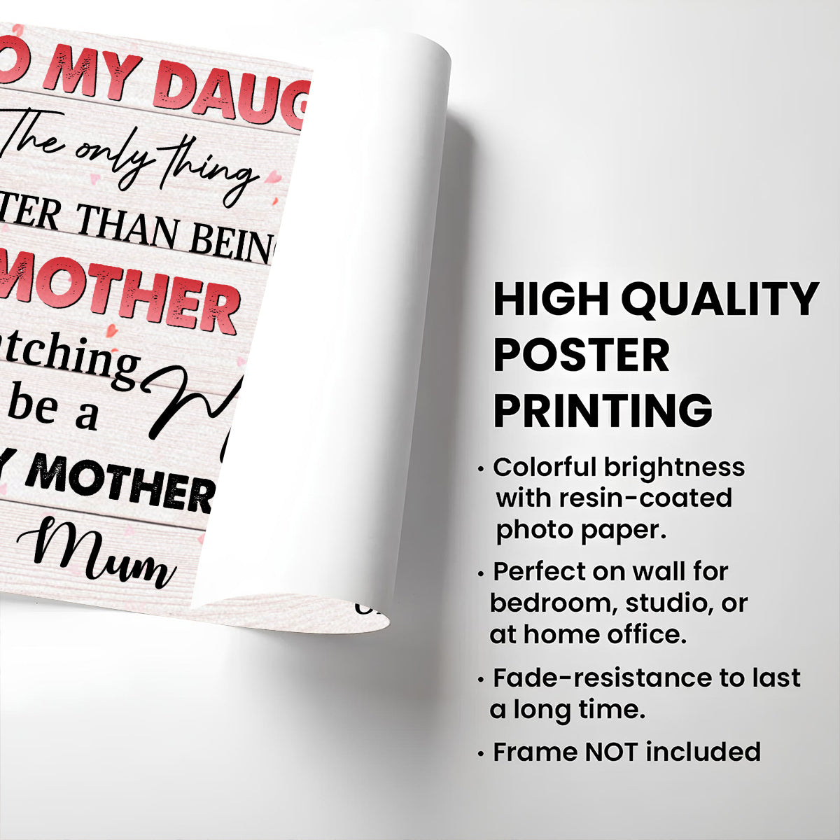 To My Daughter - Personalized Poster
