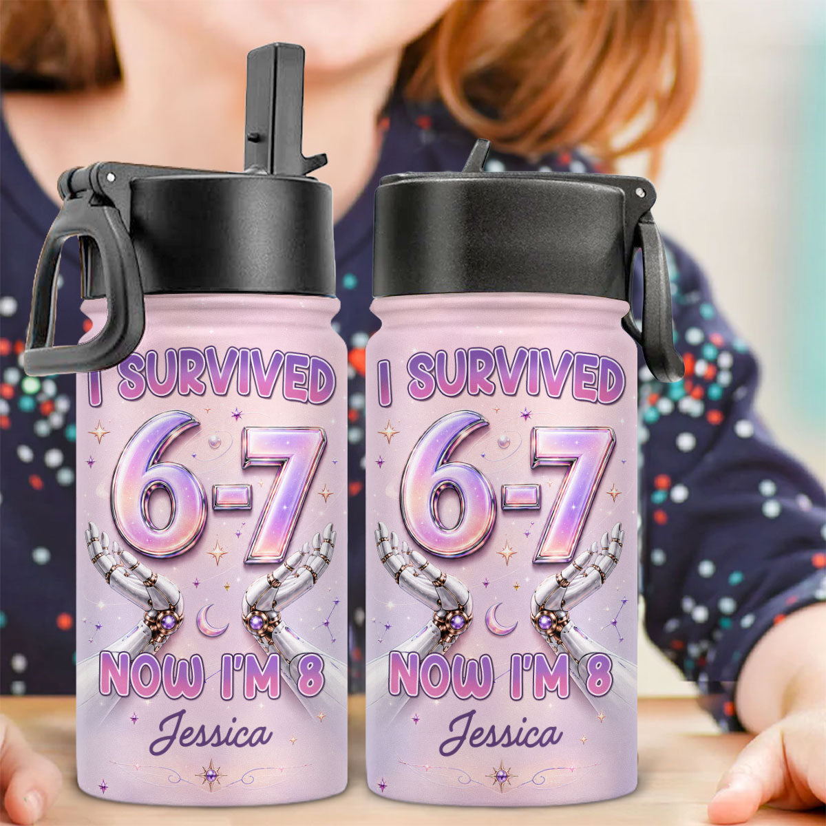 Every Day New Adventures - Personalized Kids Water Bottle