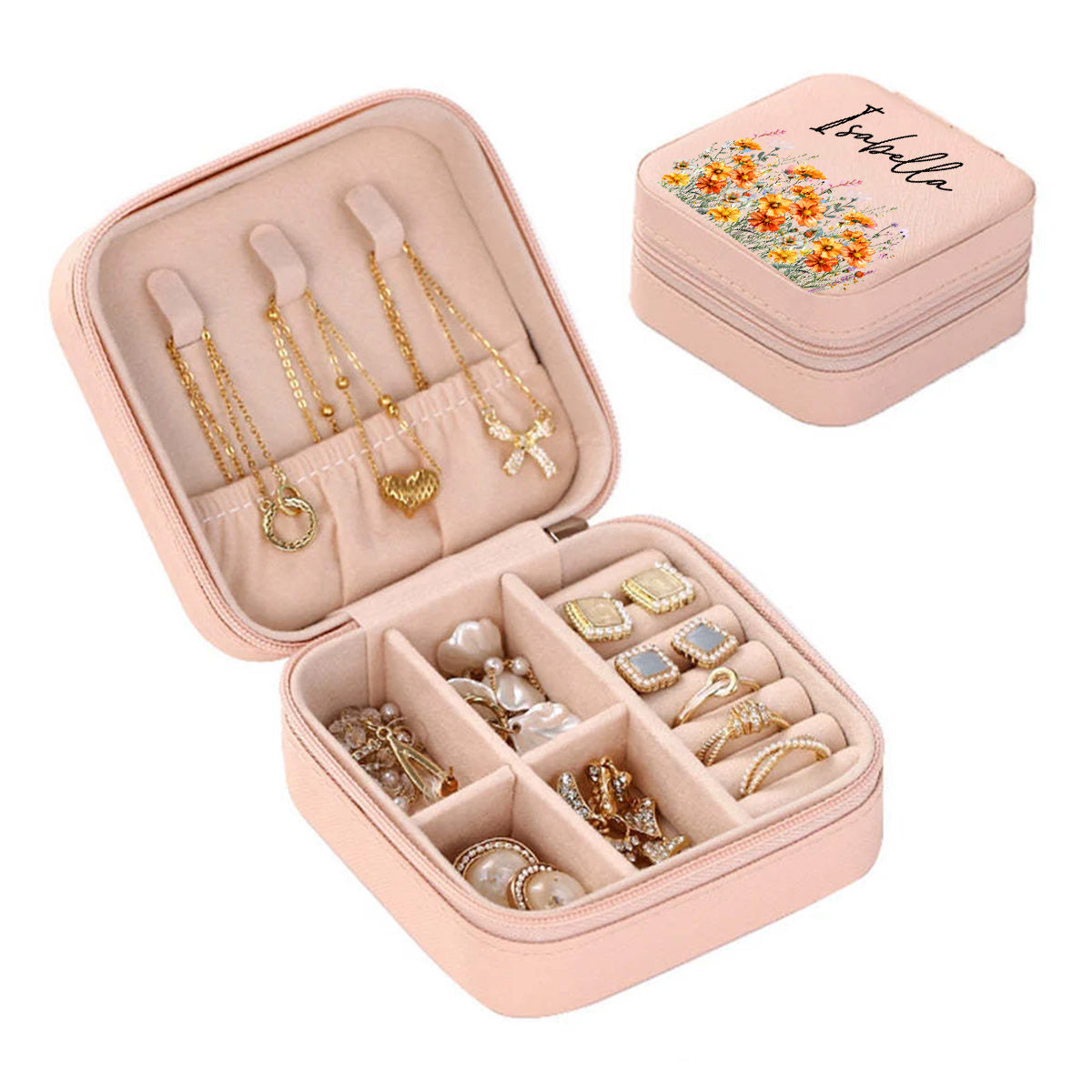 Birth Month Flower Gift - Personalized Jewelry Box