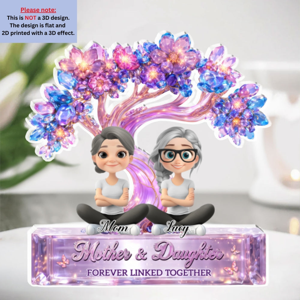 Custom Mother's Day Decor, Gift for Mom & Grandma • Love Mommy Forever - Personalized Acrylic Plaque