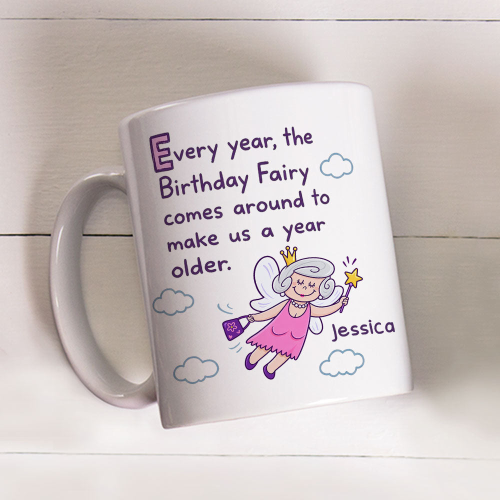 Custom Best Friend, Christmas & Birthday Friendship Keepsake Gift • Birthday Fairy - Personalized Coffee Mug