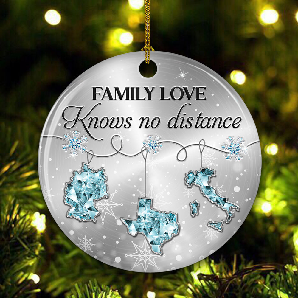Custom Family Ornament, Christmas Gift for Family Members •  Our Family 2025 - Personalized 3D Inflated Effect Ceramic Ornament