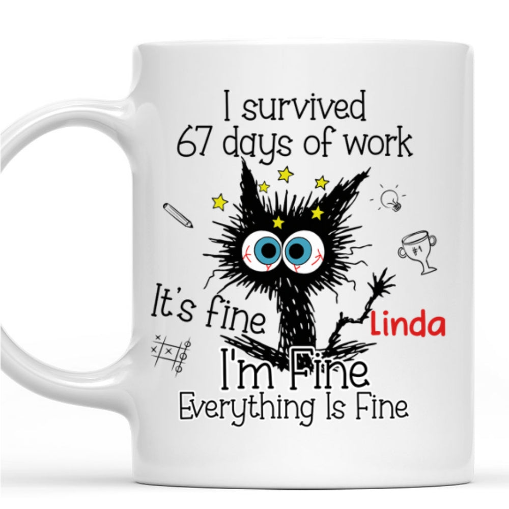 Custom Coworker, Christmas & Birthday Team Appreciation Gift • Six Seven Days Of Work - Personalized Coffee Mug