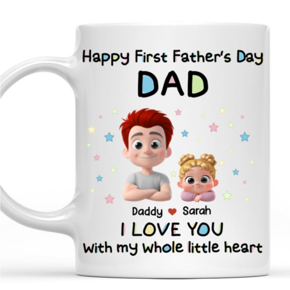 Custom First Father's Day, Christmas Gift for New Dad • Little Baby - Personalized Coffee Mug