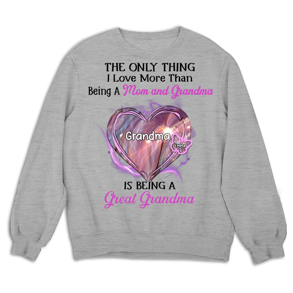 Custom Christmas & Birthday Gift for Grandma • Being A Great Grandma - Personalized Shirt
