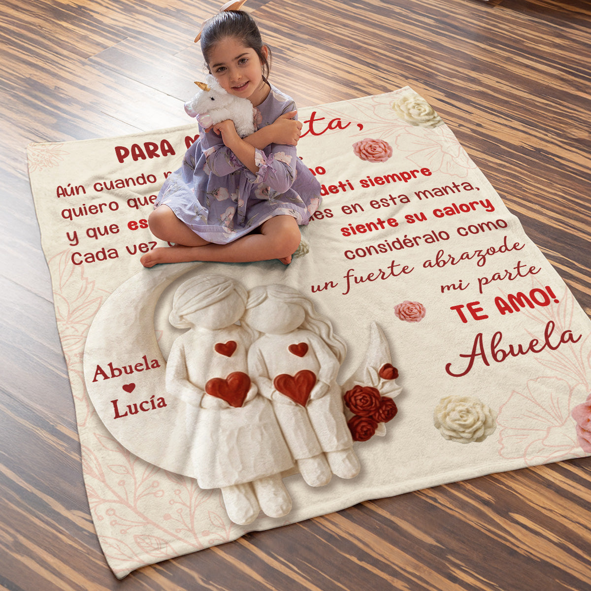 Quiero que sepas cuánto te amo - Manta de lana personalizada