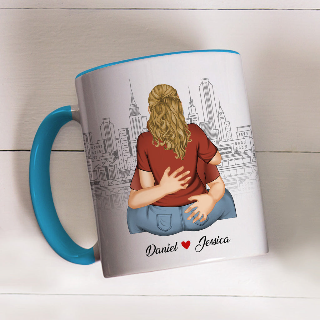 Custom Anniversary Keepsake Gifts For Couple • A Reminder Mug I Love You With All My Butt - Personalized Accent Mug