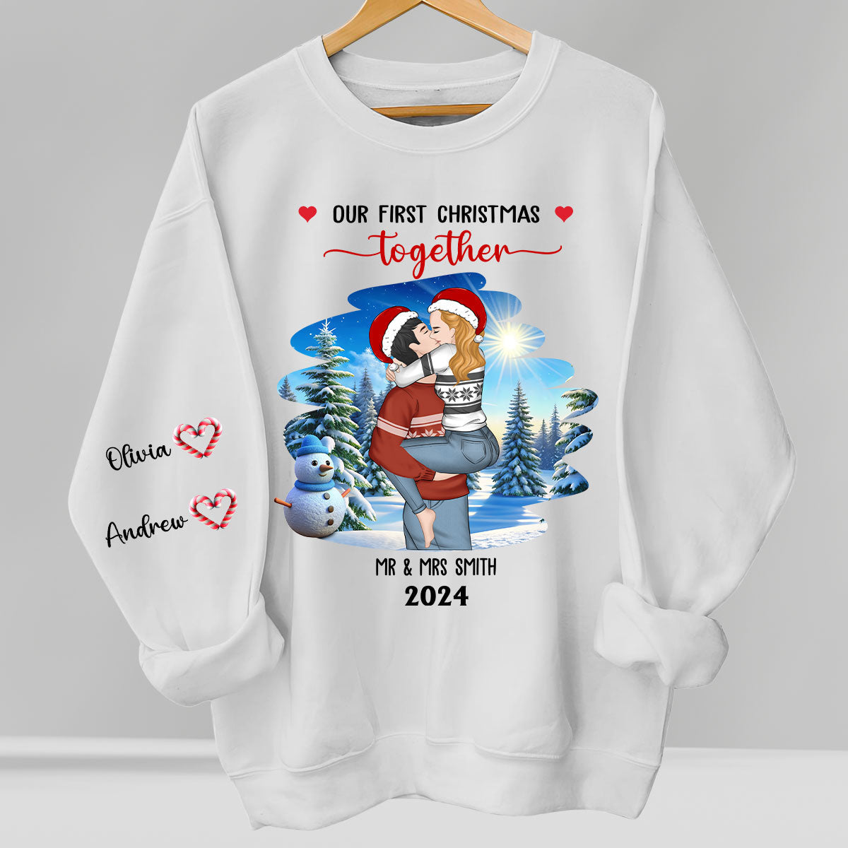 First Christmas Couple - Personalized Sweatshirt