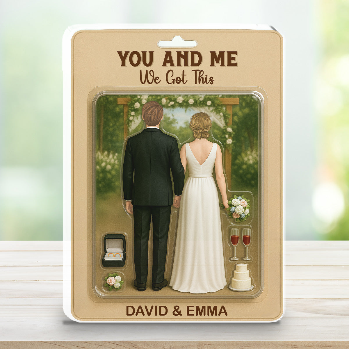 Custom Decor for Husband, Gift for Him • Together Forever Figure - Personalized Acrylic Plaque