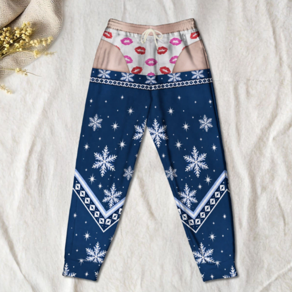 Custom Funny Ugly Christmas Sweatpants, Christmas Party Gift • Christmas Spirit - Personalized Sweatpants