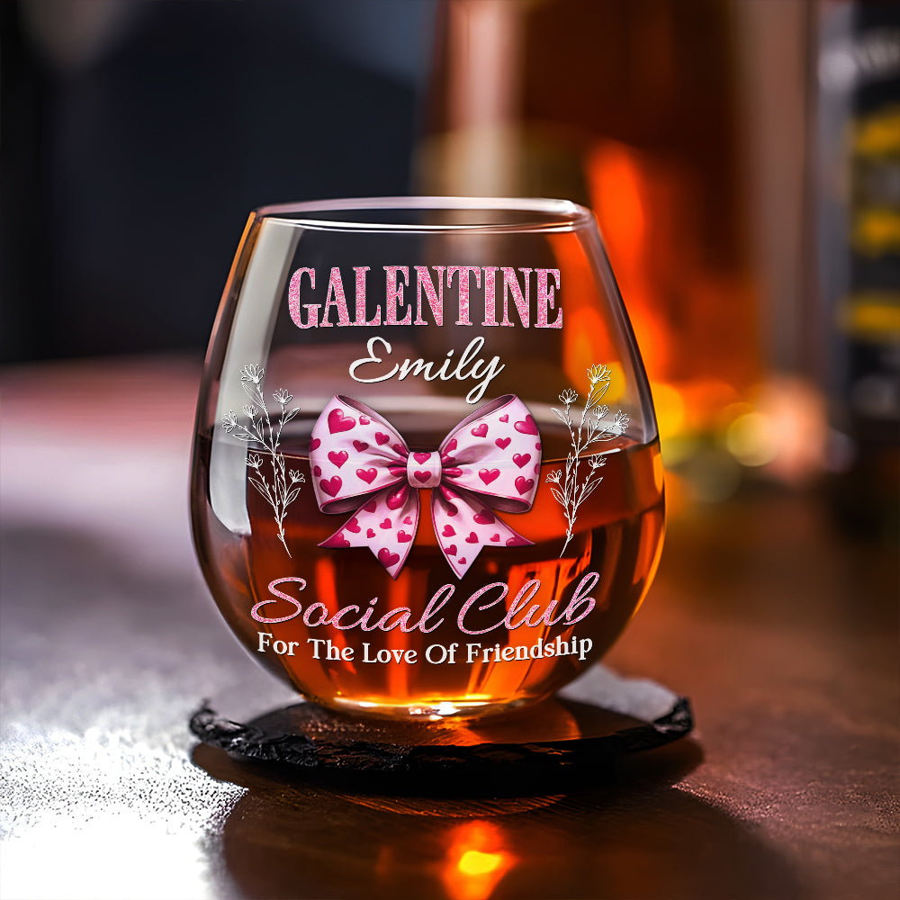 The Love Of Friendship - Personalized Wine Glass