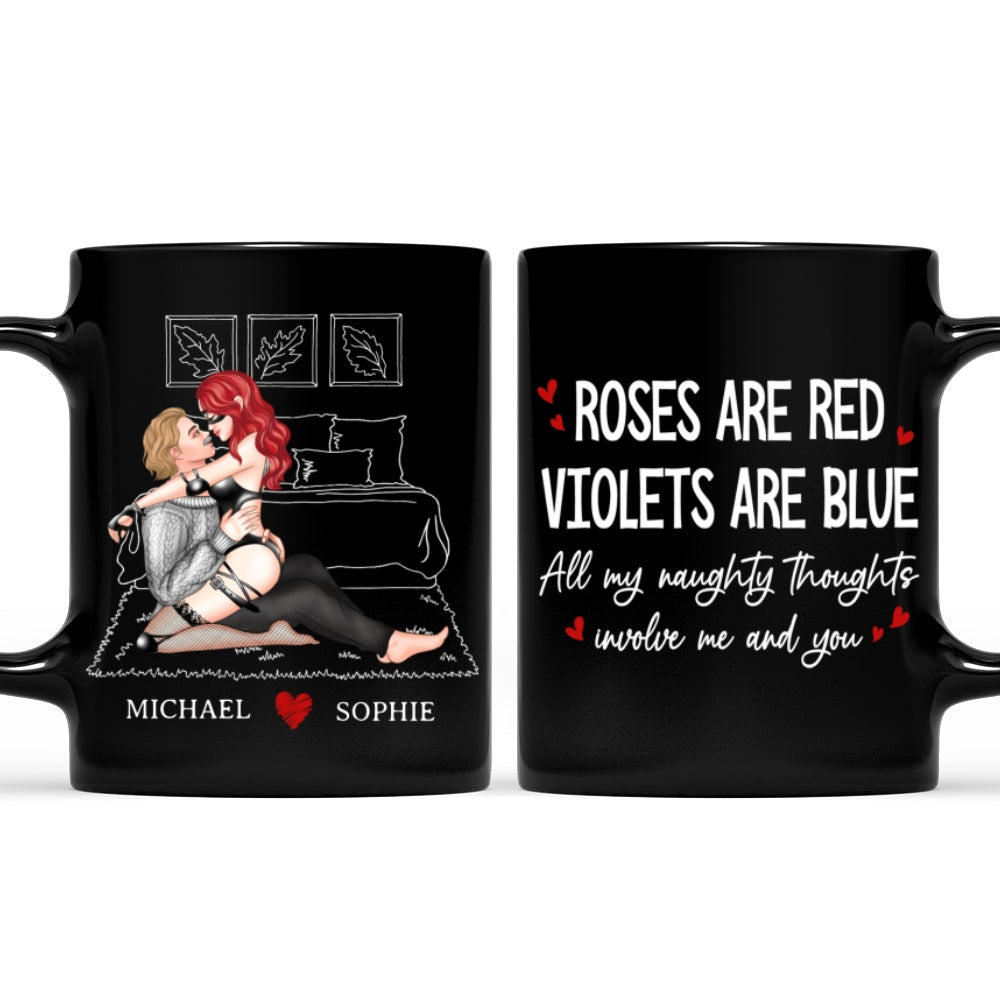 Custom Anniversary Keepsake Gifts For Couple • All My Naughty Thoughts - Personalized Coffee Mug