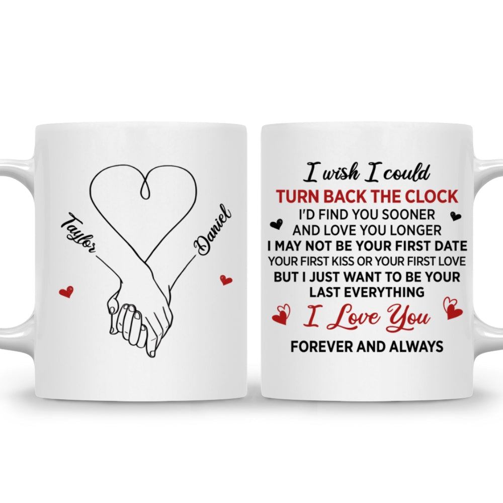 Custom Anniversary Keepsake Gifts For Couple • Turn Back The Clock - Personalized Coffee Mug