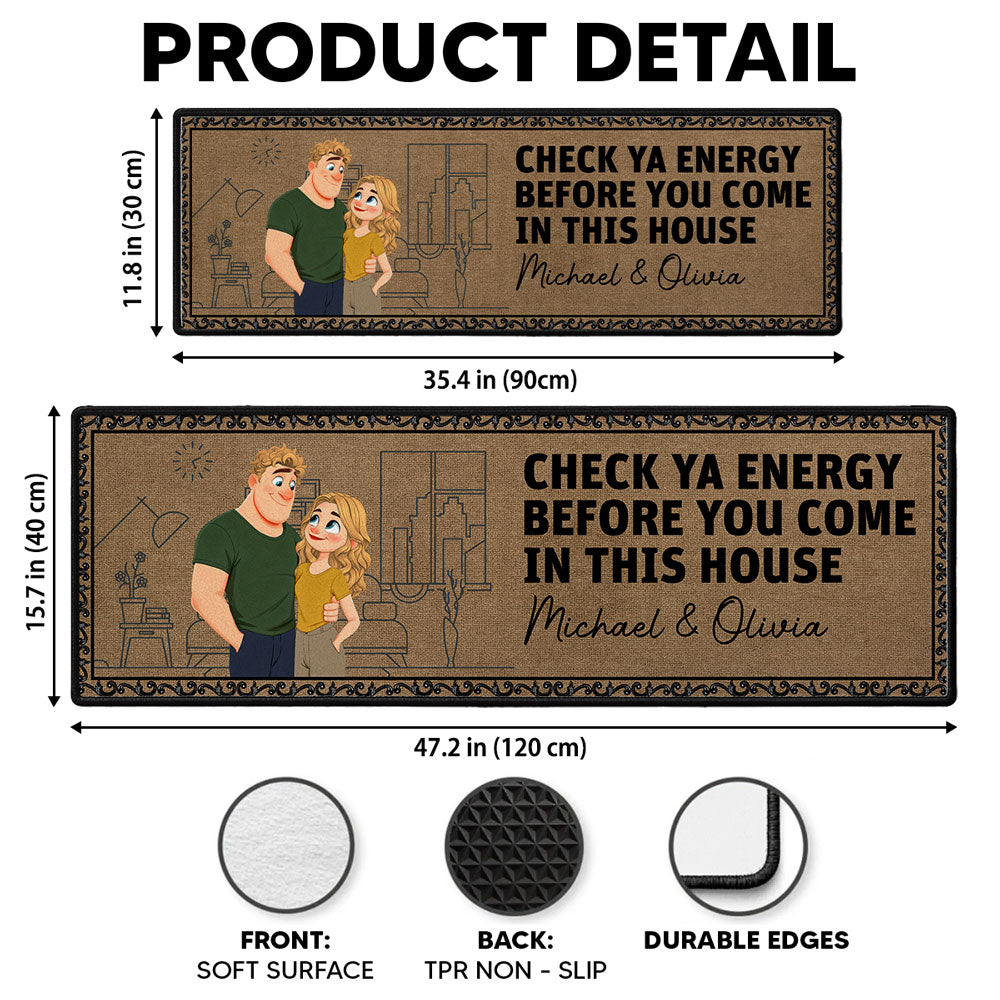 Custom Couple Rug, Anniversary Housewarming Gift For Wife Husband • Before You Come - Personalized Runner Rug