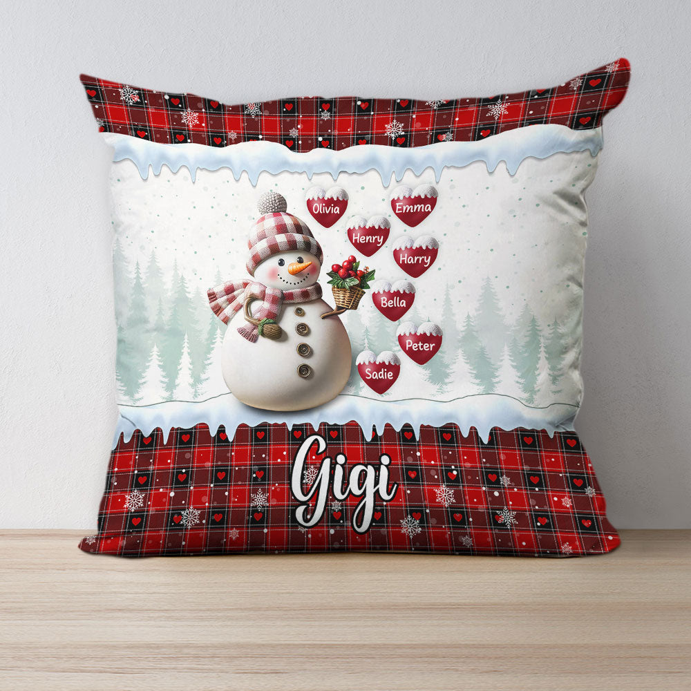 Snowman Grandma - Personalized Pillow