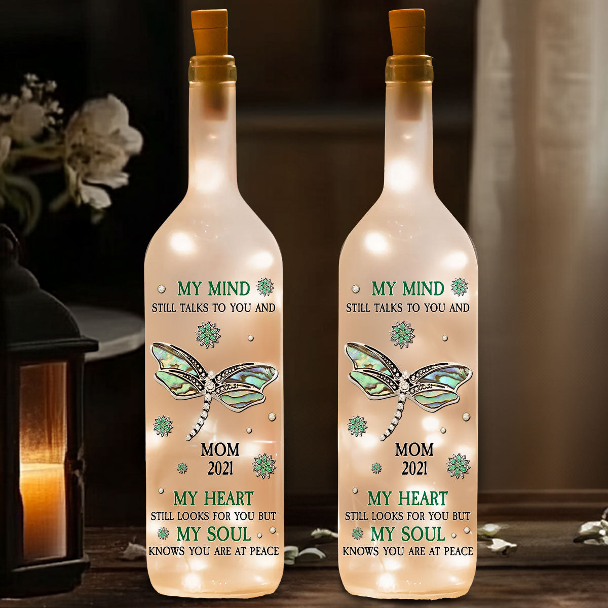 My Mind Still Talks To You - Personalized Bottle Lamp