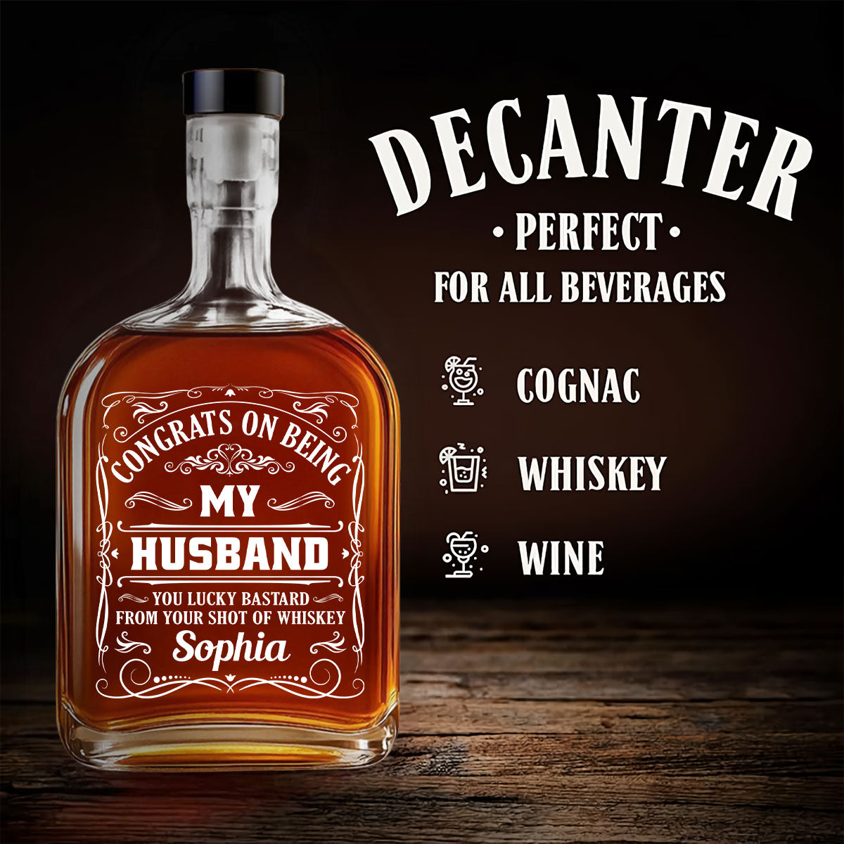 Being My Husband - Personalized Spirits Decanter
