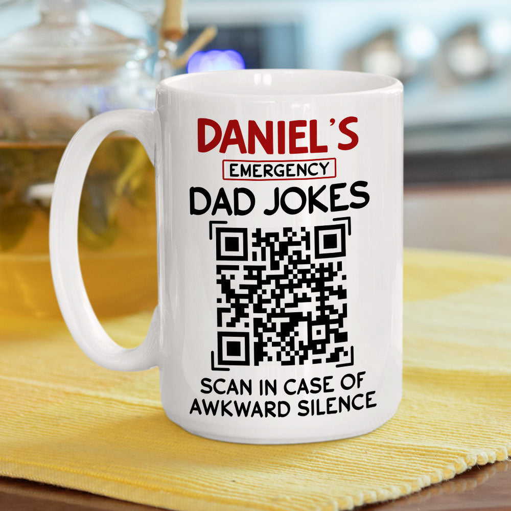 Custom Best Friend, Christmas & Birthday Friendship Keepsake Gift • Emergency Dad Joke - Personalized Coffee Mug