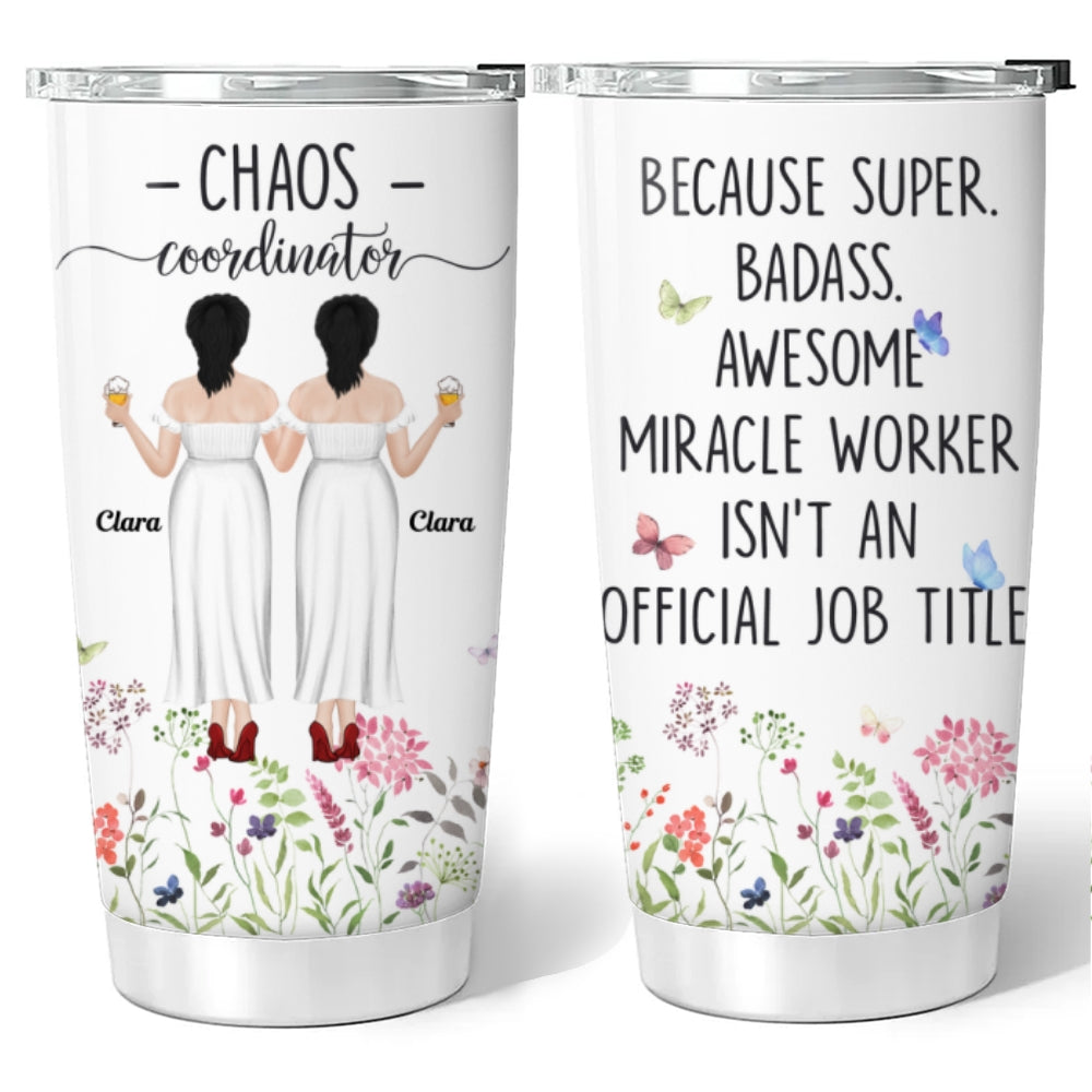 Custom Christmas Birthday Team Appreciation Gifts For Coworker • Chaos Coordinator - Personalized Tumbler
