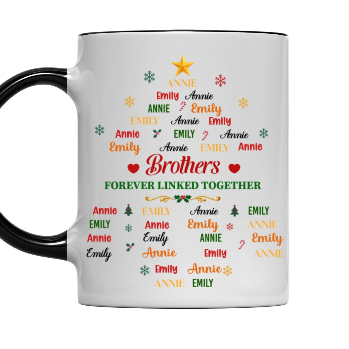 Custom Christmas & Birthday Gift for Brother & Sister • Our Bond Grows With Time - Personalized Accent Mug