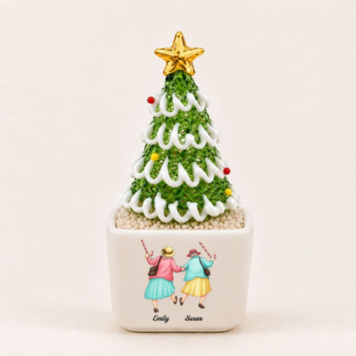 Pick You Up - Personalized Glass Christmas Tree
