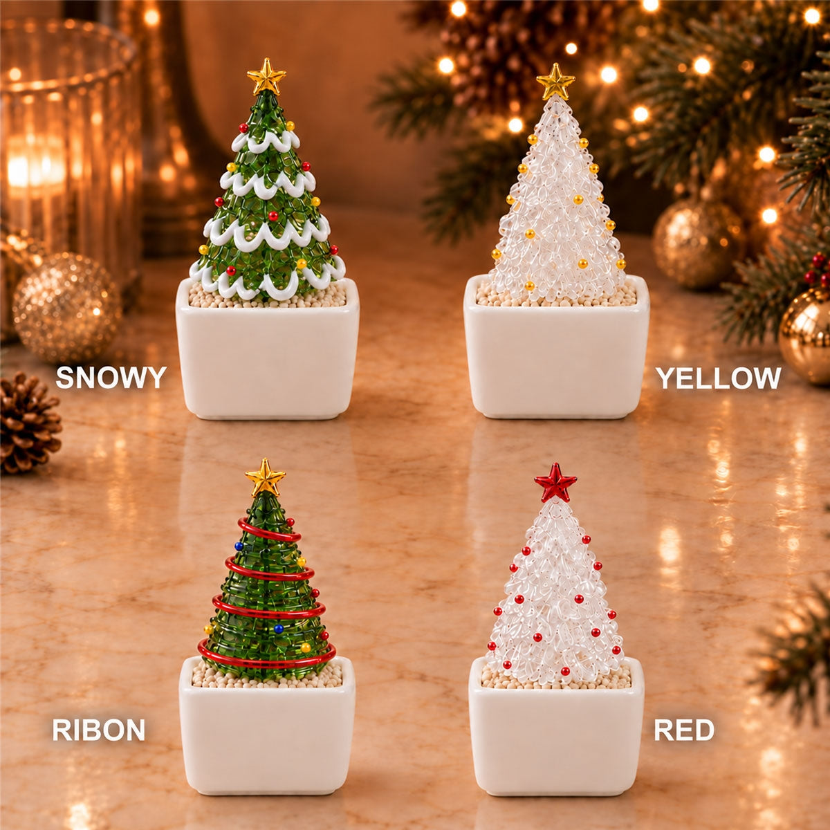 Pick You Up - Personalized Glass Christmas Tree