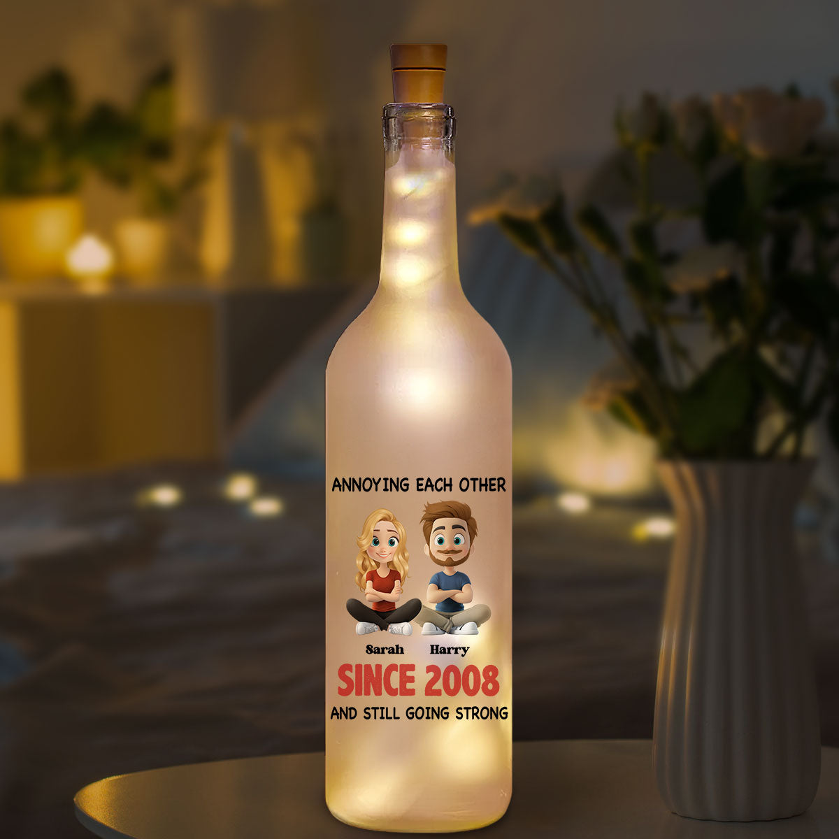 Together Forever - Personalized Bottle Lamp