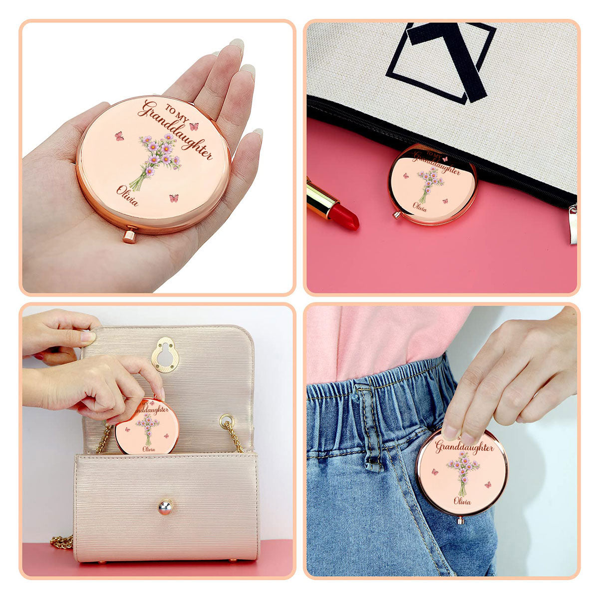 My Joy Forever - Personalized Compact Mirror