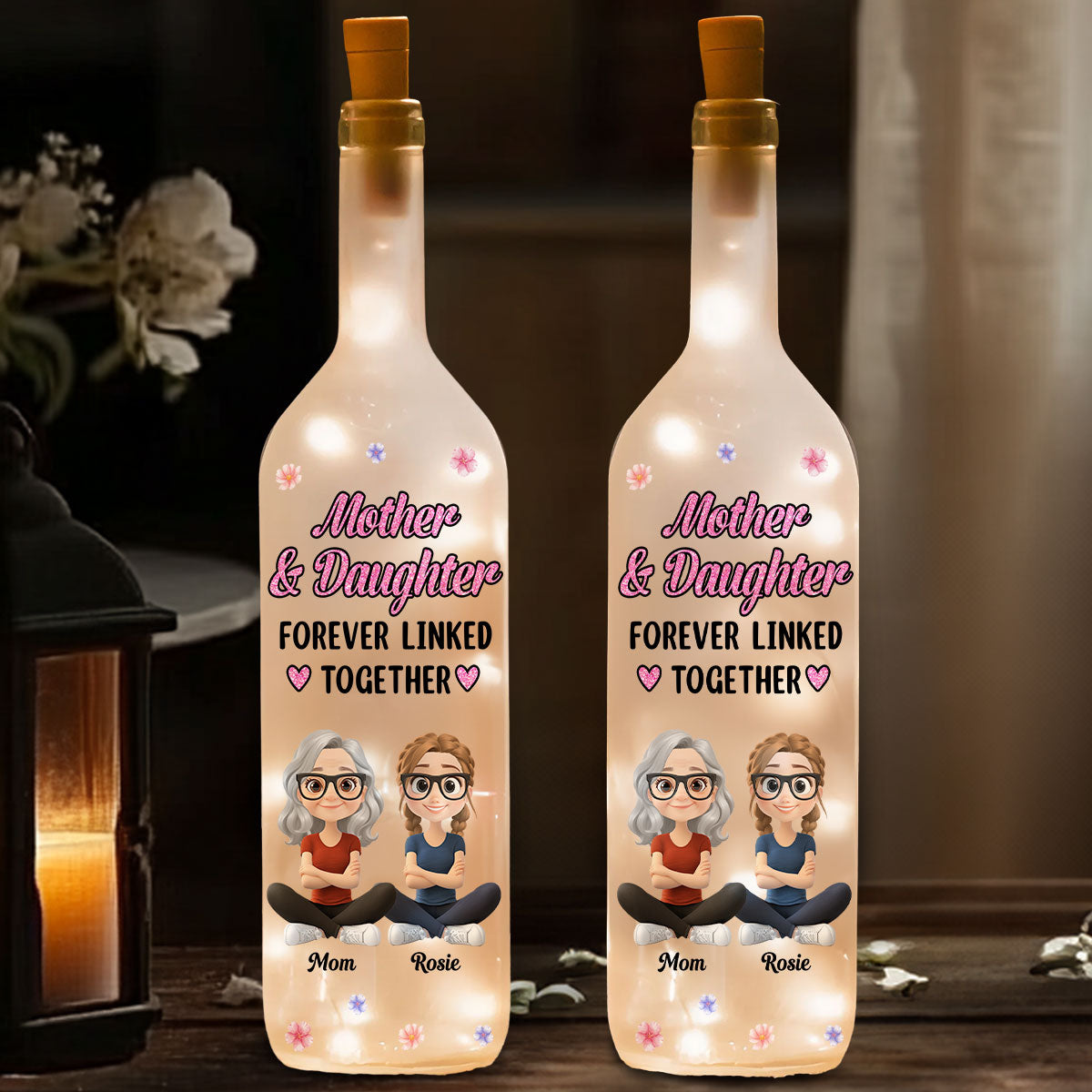 Loving Gift For Mommy - Personalized Bottle Lamp