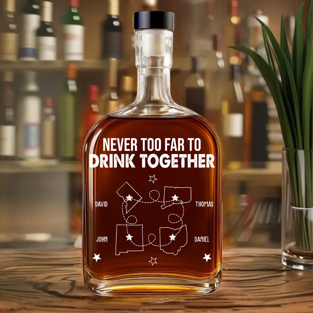 Never Too Far - Personalized Spirits Decanter