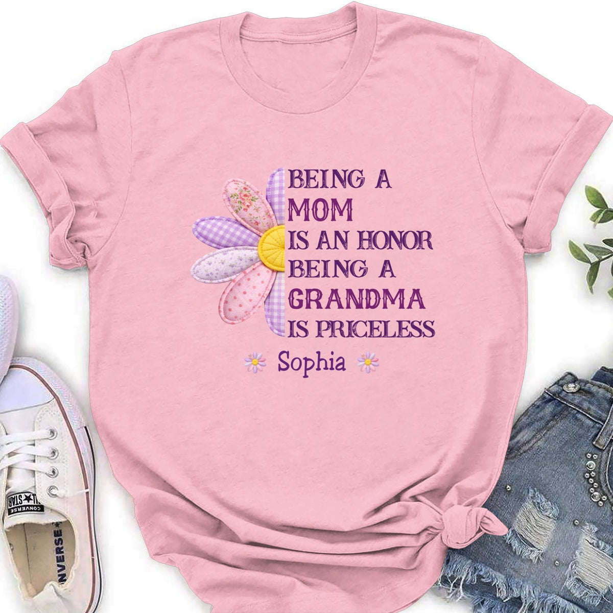 Custom Mother's Day Gift for Mom & Grandma • Being A Grandma - Personalized Shirt