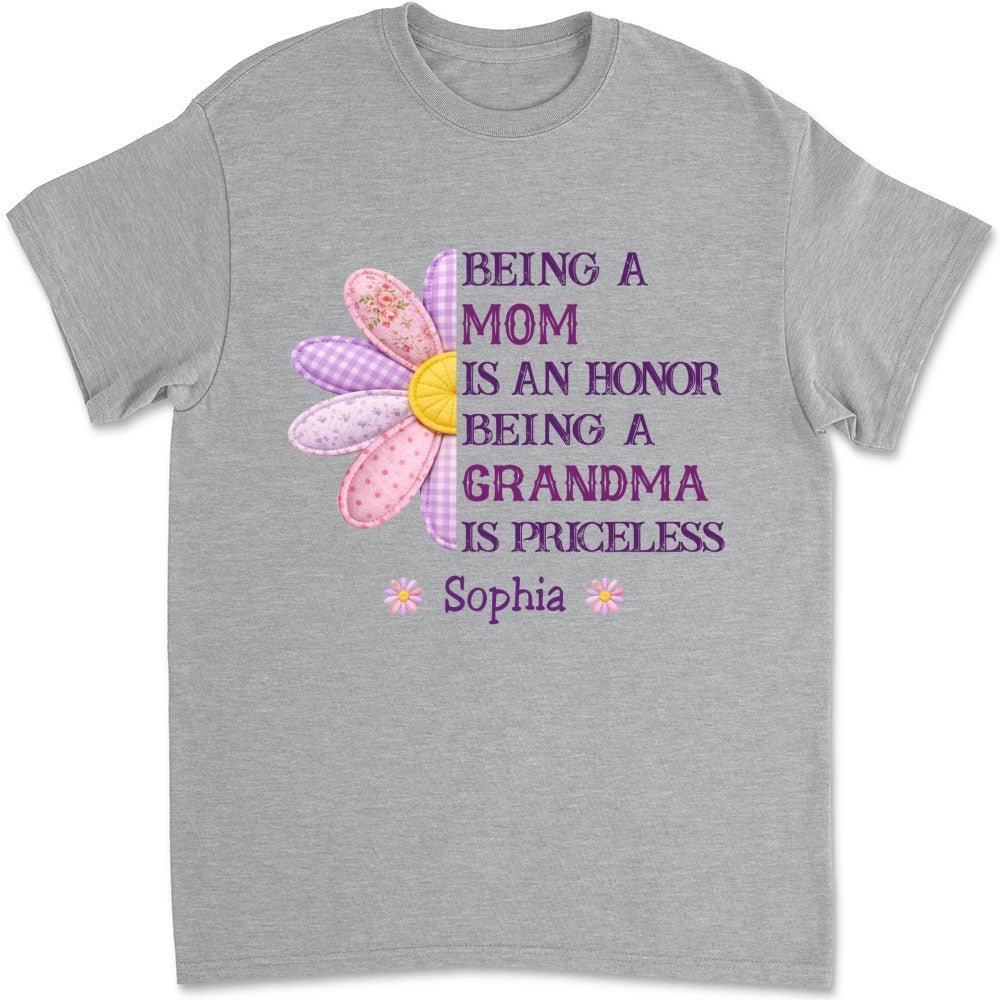 Custom Mother's Day Gift for Mom & Grandma • Being A Grandma - Personalized Shirt