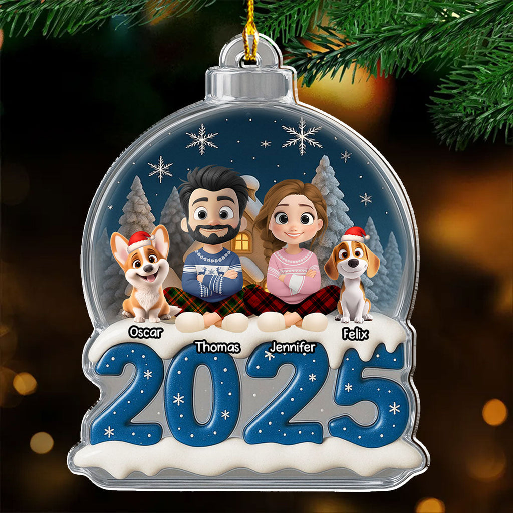 Custom Keepsake Christmas Ornament •  We And Our Dog This Year - Personalized Acrylic Ornament