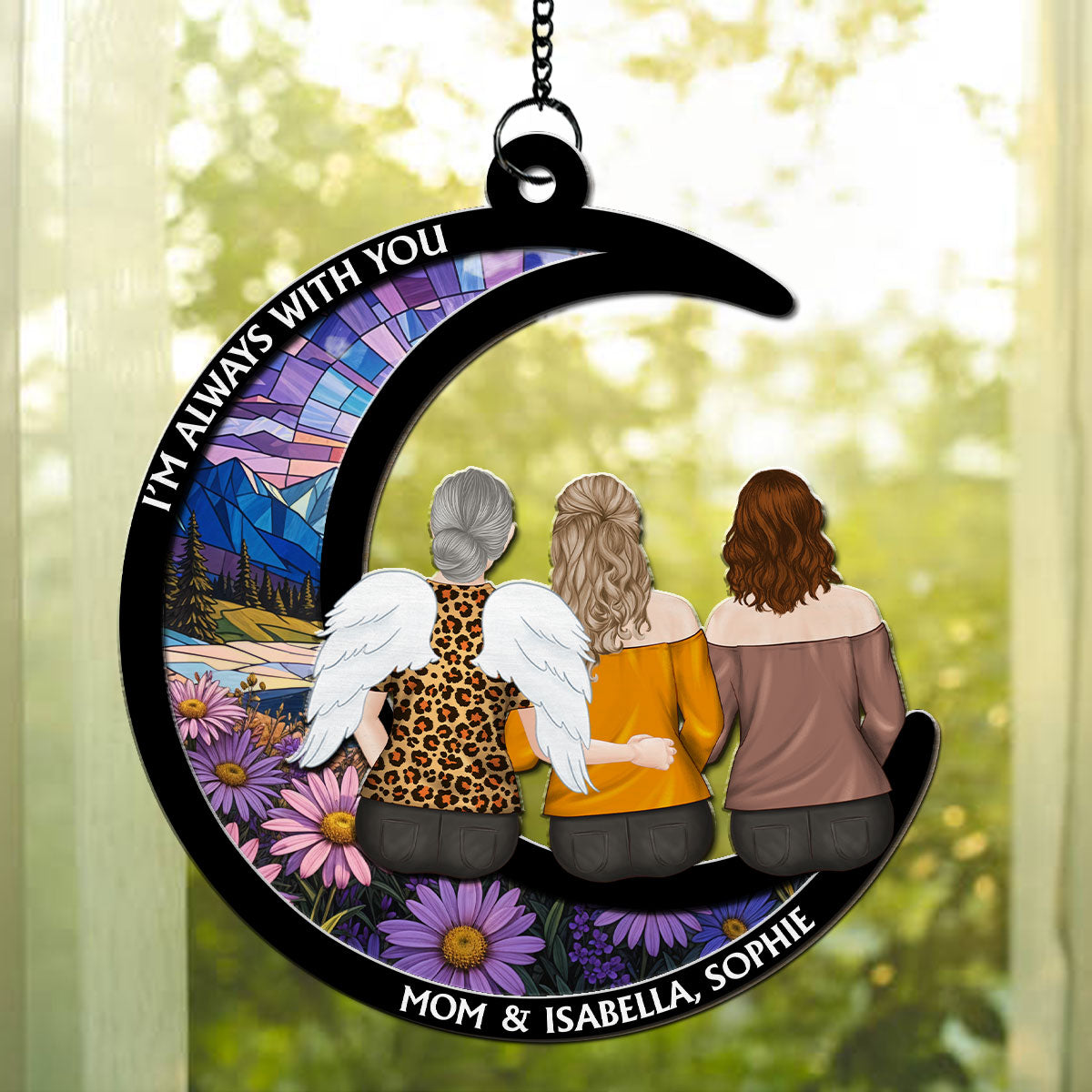 Custom Memorial Hanging Decor, Remembrance Keepsake • Always With You - Personalized Suncatcher