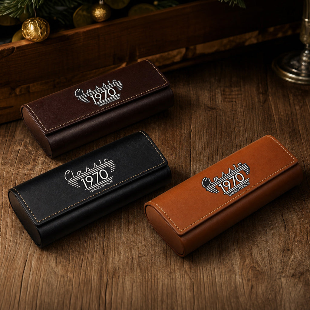 Classic Edition Dad - Personalized Leather Eyeglass Case