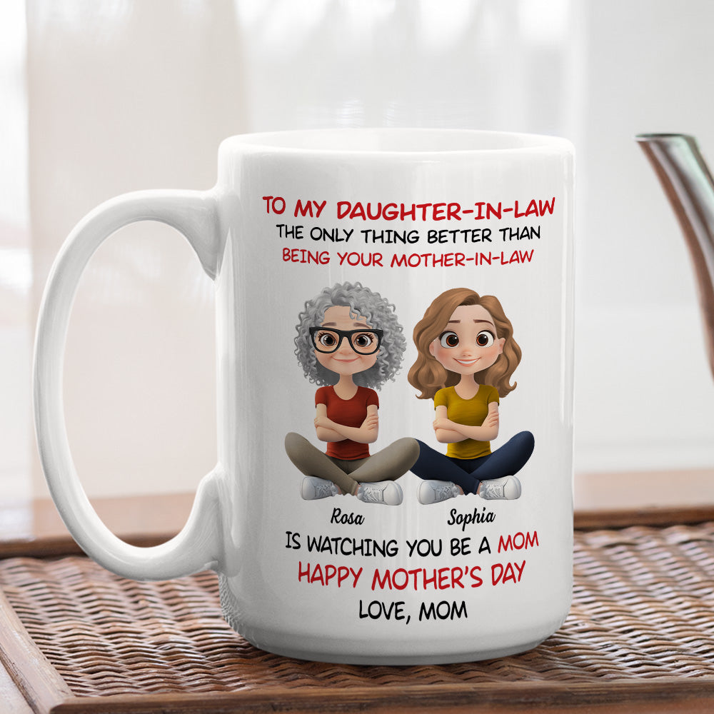 Custom Mother's Day Gift for Daughter • My Grandkids Having You As Their Mom - Personalized Coffee Mug