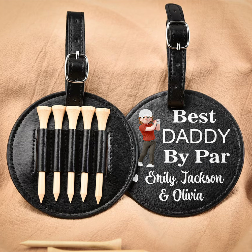 Best Daddy By Par - Personalized Golf Tee Bag