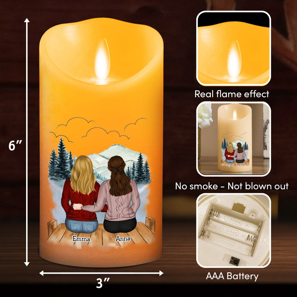 I Would Fight A Bear For You Sister - Personalized LED Candle