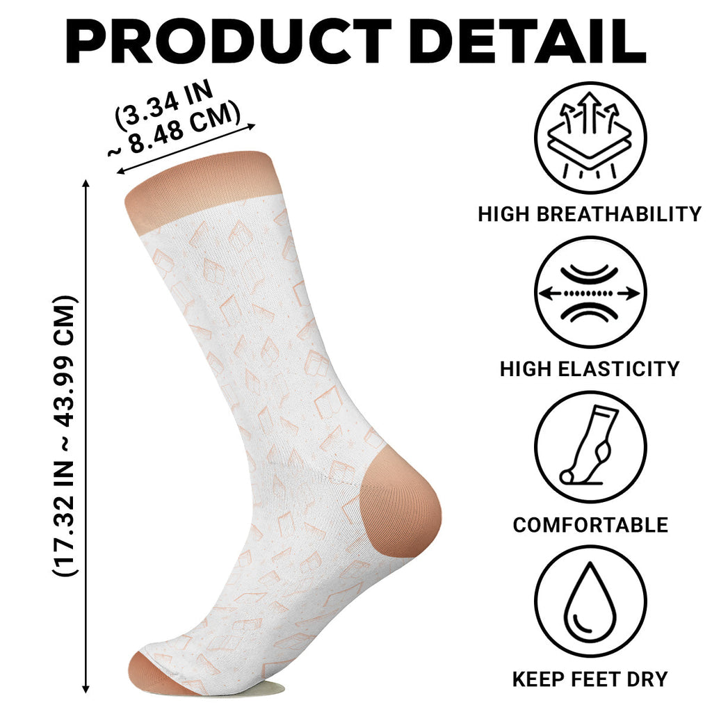 Custom Christmas Birthday Gift For Book Lovers, Bookworms, Readers • My Book Reading Socks - Personalized Crew Socks