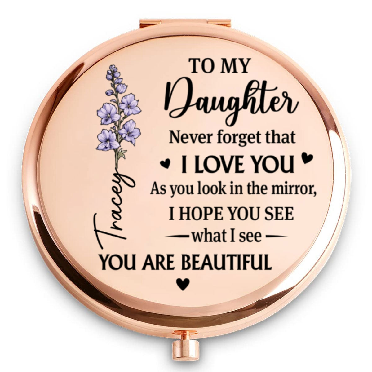 Beautiful Today Tomorrow Always - Personalized Compact Mirror