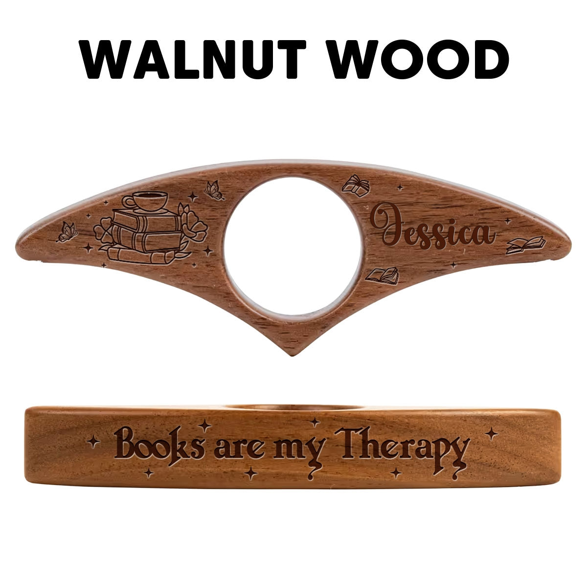 Books Are My Therapy - Personalized Book Page Holder